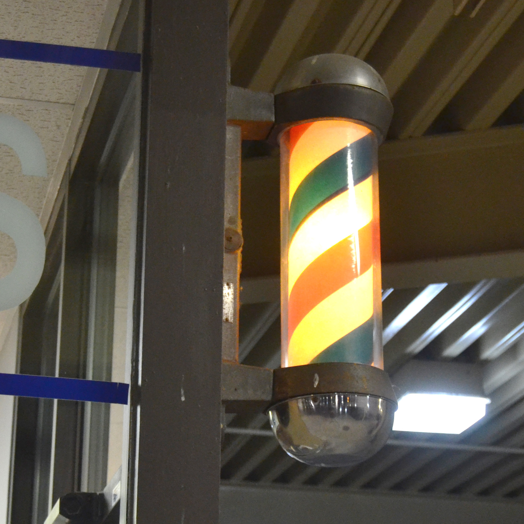 A photo of the barber pole.
